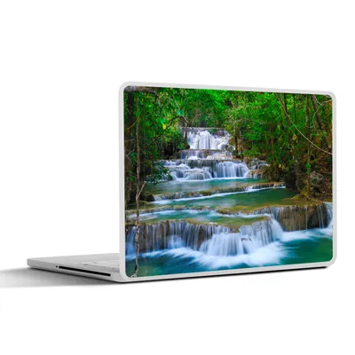 Produktbild von MuchoWow® Laptop Aufkleber Sticker Cover Wasserfall - Bäume - Natur - Dschungel 40x30 cm - Laptop Dekoration - Selbstklebend