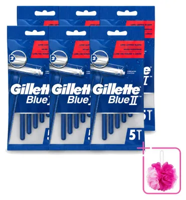 Image de 6 rasoirs jetables Gillette Blue II - Pack économique - 6 pièces
