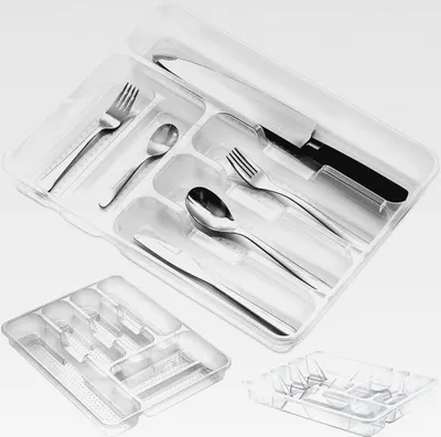 Produktbild von Schubladeneinsatz Besteckkasten Besteckeinsatz Besteck-Organizer Küchen-Organizer 38,5x31 cm