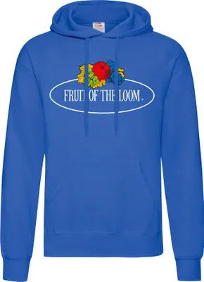 Produktbild von Fruit of the Loom Kapuzenpullover mit Vintage-Logo Farbe: royal - Vintage-Logo groß Größe: M