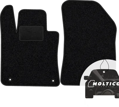 Produktbild von moto-MOLTICO Vorne Fußmatten Auto Velours Autoteppiche Schwarz Automatten Set 2-teilig passend für Peugeot 508 II ab 2018