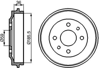 Produktbild von Bosch Bremstrommel Hinterachse 0 986 477 055