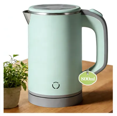 Elektrischer Wasserkocher 0,8 L, 600 Watt, Grün