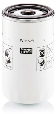 Produktbild von Ölfilter MANN-FILTER W 1152/1 Anschraubfilter für RENAULT TRUCKS Midliner Midlum