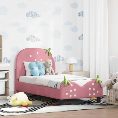 Immagine prodotto di Maison Exclusive - Lettino con testiera Rosa 70 x 140 cm Velluto