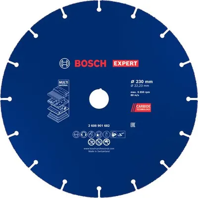 Productafbeelding van EXPERT multifunctionele schijf voor het zagen van verschillende materialen, met hardmetalen tanden, afmetingen 230 x 22,23 mm