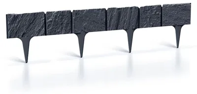 Produktbild von Rasenkante 'Stone' 3,9m Steinoptik Beeteinfassung Kunststoff Garten flexibel matt