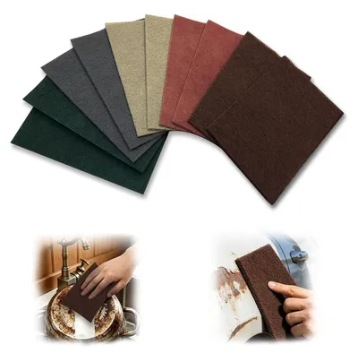Produktbild von Schleifvlies-Set 10-teilig, fein, korundbeschichtet, für Schleifen und Polieren