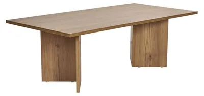 Image de Table basse de salon en bois MDF mélaminé chêne 119 x 60 x 40 cm