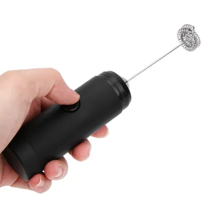 Produktbild von Elektrischer Milchaufschäumer, Handgerät aus Edelstahl, Eierquirl, Kaffeegetränkemixer für den Heimgebrauch