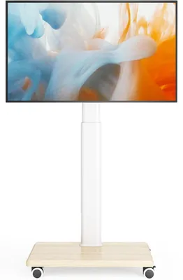 Immagine prodotto di Supporto girevole e regolabile in altezza per televisori da 27 a 65 pollici, con capacità di carico fino a 40 kg, standard VESA 400x400 mm, colore bianco