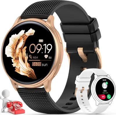 Obrázek produktu pro Chytré hodinky s funkcí telefonu, 1,32palcový dotykový displej, vodotěsnost IP67, monitorování spánku, měření srdečního tepu, krevního tlaku, Android IOS