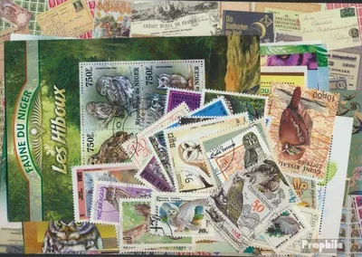 Produktbild von Briefmarken Motive 100 verschiedene Eulen Marken