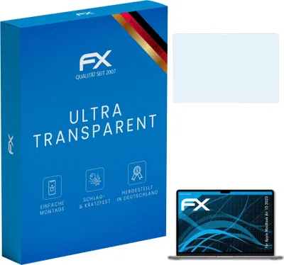 Produktbild von atFoliX FX-Clear 2x Schutzfolie kompatibel mit Apple MacBook Air 15 (2023) Displayschutzfolie