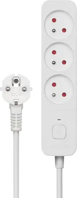 Zdjęcie produktu dla Savio 3-gniazdowa listwa zasilająca 1,5 m biała LZ-07 3 gniazda AC typ F 1,5 m biała
