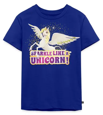 Produktbild von Spreadshirt Mia and Me Onchao Glitzer Wie Ein Einhorn Kinder Premium T-Shirt, 134/140 (8 Jahre), Royalblau