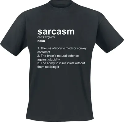 Produktbild von Sprüche T-Shirt Herren Definition Sarcasm schwarz S
