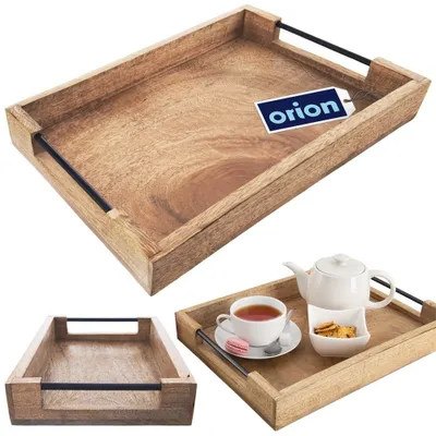 Immagine prodotto di Orion tavola di legno Piatto da portata Tavola di legno Vassoio da portata MANGO 40,5x30,5x6 cm