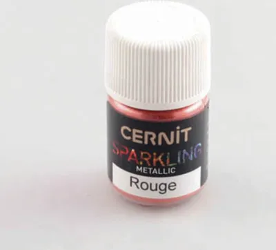 Produktbild von Cernit 6x Sparkling 3g, Metallic Pigmentpulver, Rot - Rot CE6100005400C