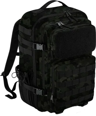 Image de Bagbase - Sac à dos "Molle Tactical", motif camouflage, 35l BC5066 (taille unique) (Vert militaire)