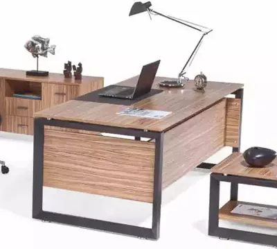 Productafbeelding van Designer bureau, luxe kantoormeubilair, hout, stijlvolle inrichting