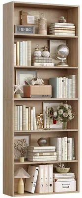 Immagine prodotto di Libreria a 6 ripiani FPB-091, 60 x 23,5 x 180 cm, rovere