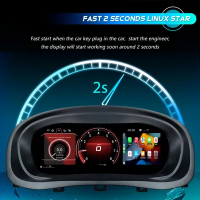 Productafbeelding van Digitale Dashboard Display - 12.3 Inch Scherm - ABS Materiaal - Voor Auto Dashboard