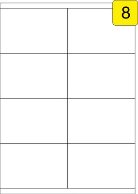 Produktbild von 80 Etiketten / 10 Blatt DIN A4 / Größe: 105x70