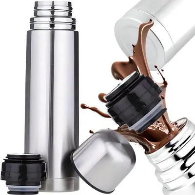 Productafbeelding van Thermosfles 450 ml, roestvrij staal - Isolerend, BPA-vrij - Geschikt voor sport en outdooractiviteiten