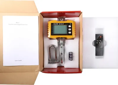 Produktbild von Elektronische Kranwaage, 1000 kg Tragfähigkeit, LCD-Display,gelb
