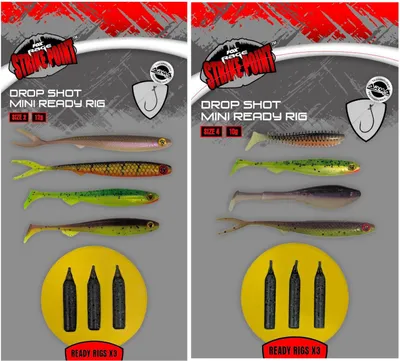 Produktbild von Fox Rage Drop Shot Mini Ready Rig - Angelset zum Dropshotangeln, Größe:Gr. 4