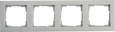 Produktbild von Gira 021425 Abdeckrahmen 4-fach E2 alufarben