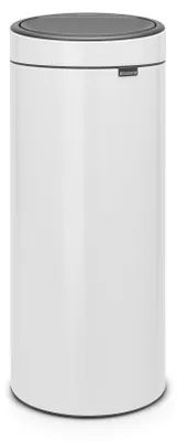 Imagen del producto de Brabantia, cubo de basura con pedal, modelo Touch Bin New, color blanco, 30 litros