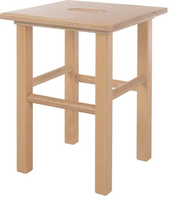 Produktbild von Holzhocker aus Hartzholz, Arbeitshocker, Sitzhocker, Schemel, Kinderhocker