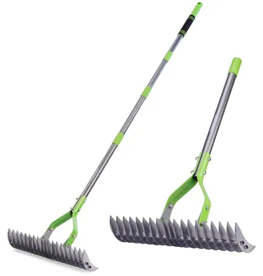 Zdjęcie produktu dla WORKPRO Grabie do liści 38 cm z regulowanym uchwytem 102-178 cm