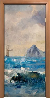 Produktbild von Türposter 90x200 cm Türaufkleber Türtapete Türfolie Klebefolie Meer mit Wellen Landschaft Malerei