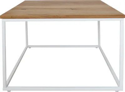 Immagine prodotto di Tavolino CUBE di Natural Goods Berlin, tavolino, comodino, piano in legno massiccio di quercia, bianco, con piano in quercia (60 x 60 x 2 cm)