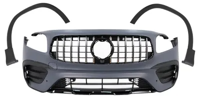 Productafbeelding van Stootbalk voor Mercedes GLB X247, modeljaren 2019-2023, GLB 35, met designgrille, zijschermen en parkeersensoren (PDC).
