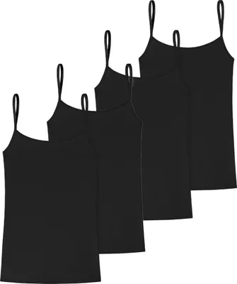Produktbild von uncover by Schiesser 4er Pack Baumwolle Spaghetti Top Schmale Träger, Atmungsaktiv und formstabil, Hoher Baumwollanteil