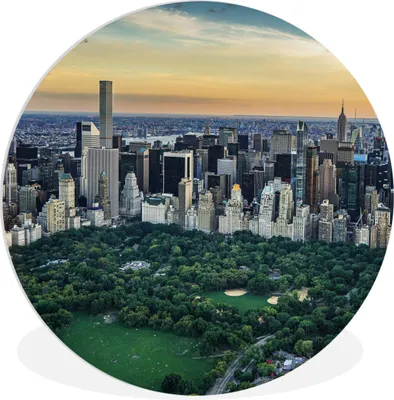 Produktbild von MuchoWow® Rundes Wandbild - Runde Bilder New York - Central Park - Amerika Ø 60 cm Kreis Wanddekoration Kunststoff - Wandkreis - Wandschmuck - Wand Kreis - Das Schlafzimmer - Die Bilder - Wandmalerei - Kunst für das Haus - das Plastik