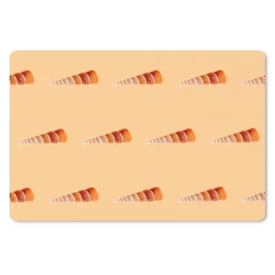Produktbild von MuchoWow® Schreibtischunterlage Muscheln - Muster - Orange 60x40 cm - XXL Mauspad - Großes Mauspad