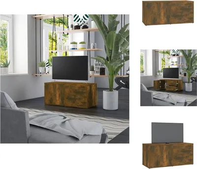 Produktbild von vidaXL TV-Schrank Räuchereiche 80x34x36 cm Holzwerkstoff -  TV-Möbel
