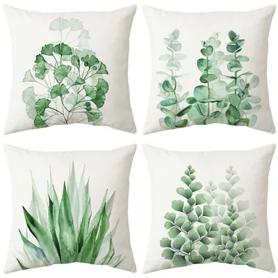 Produktbild von Samt-Kissenbezüge 4er Set 45 x 45 cm Summer Green