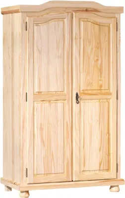 Image de Pezzana - Armoire 2 portes, 104x180h cm Chêne Marron, 4 étagères