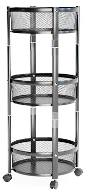 Immagine prodotto di Carrello Vicco Falto Nero 37.5 x 88 cm, con 3 pratici cestini, Model 60749
