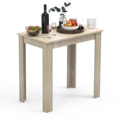 Immagine prodotto di Tavolo da pranzo in legno | H. 76 x W. 80 x D. 50 cm | Tavolo da pranzo da cucina Esal