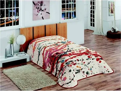 Immagine prodotto di Coperta Coperta per bambini Coperta per giocare Coperta accogliente Coperta per vivere Coperta a pois Colorato Rosso Rosa Crema Turchese Dimensioni - 155x215 cm