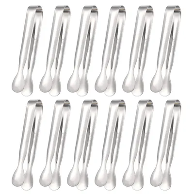 Produktbild von Edelstahl Zuckerzange Set,Candy Salat Eiswürfelzange Süßigkeiten Zange Servierzange für Hochzeit Party Candy Bar Büfett Grill,Silber
