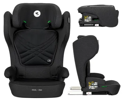 Produktbild von Lorelli Kindersitz Rigel i-Size (100-150cm) Gruppe 2/3 faltbar Isofix Kopfstütze schwarz