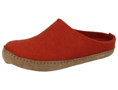 Produktbild von HAFLINGER EmilŽs Toffel Damen Hausschuhe rot Wollfilz - Größe: 40